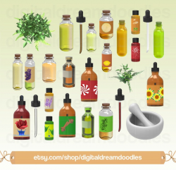 Essential Oil Clipart, Essential Oils Clip Art, Oil Bottle Image, Herbal  Oil Graphic, Eco Herbs Scrapbook, Oil Bottles PNG, Digital Download