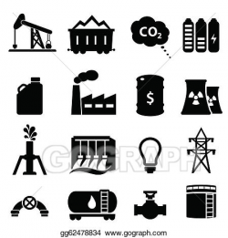 Vector Art - Oil and energy icon set. EPS clipart gg62478834 ...