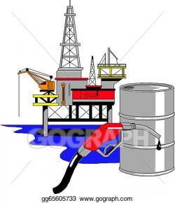 Vector Clipart - Oil drilling rig. Vector Illustration ...