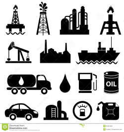 INDUSTRY ENERGY Oil Industry Icon Set Royalty Free Stock ...