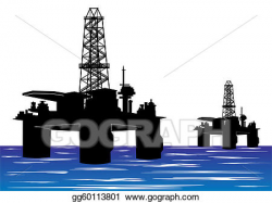 Clip Art Vector - Oil drilling rigs. Stock EPS gg60113801 ...