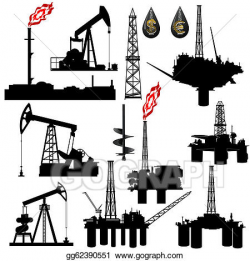Vector Illustration - Facilities for oil production. EPS ...