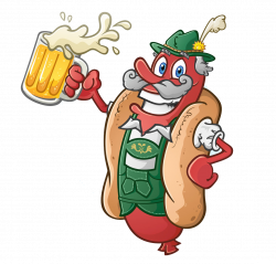 Oktoberfest Beer Hot dog Bratwurst German cuisine - Cartoon beer ...