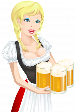 Oktoberfest Girls with Beer PNG Clip Art | Gallery Yopriceville ...