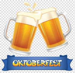 Beer mug illustration with oktoberfest text overlay, Beer ...