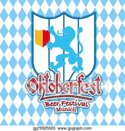 Vector Clipart - Oktoberfest logo template with coat of arms ...