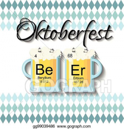 Vector Clipart - Oktoberfest background template with two ...