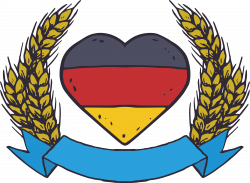 Germany Oktoberfest Beer Illustration - Painted love Germany Flag ...