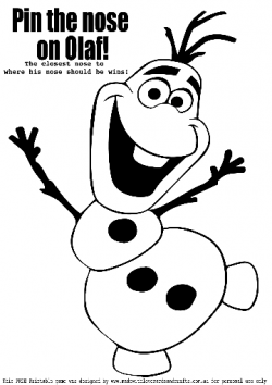 FREE Pin the nose on Olaf game printable - print in poster ...