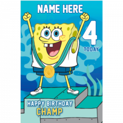 Spongebob Squarepants Birthday Card - Any Age