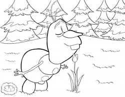 Olaf Smelling the Flower Coloring Page | Places to Visit ...