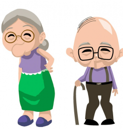 Funny Old Couple Clipart