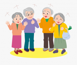 Party Age Old Cartoon Elderly Hd Image Free Png - Group Of ...