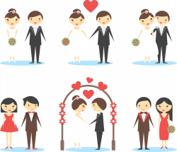 Marriage couple Wedding Bridegroom - Cartoon wedding 1472*1266 ...