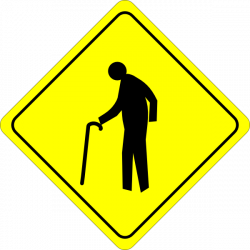 Old Person Crossing Sign Clip Art at Clker.com - vector clip art ...