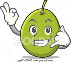 EPS Vector - Call me olive mascot cartoon style. Stock ...