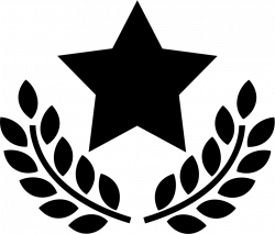 Award Star With Olive Branches Svg Png Icon Free Download (#28749 ...