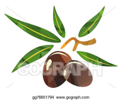 Drawing - Two olives. Clipart Drawing gg76651794 - GoGraph