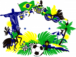 Brazil 2014 FIFA World Cup Stock illustration - Rio Border Olympics ...