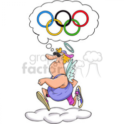 running dreaming of the olympics clipart. Royalty-free clipart # 388342