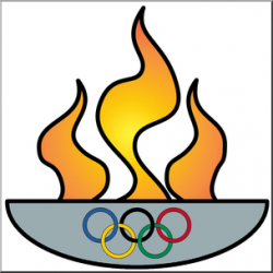 Clip Art: Olympic Flame Color I abcteach.com | abcteach