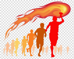 Running man silhouette, Torch Flame Fire , Olympic torch ...