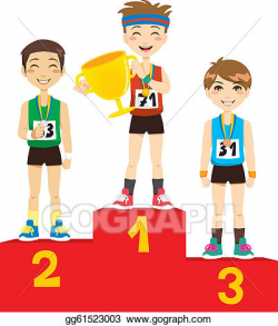 Vector Illustration - Olympic winners. EPS Clipart ...
