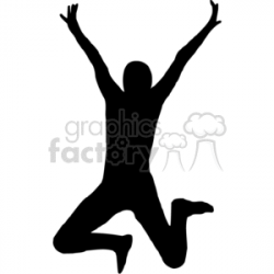 silhouette Olympic winner clipart. Royalty-free clipart # 373859