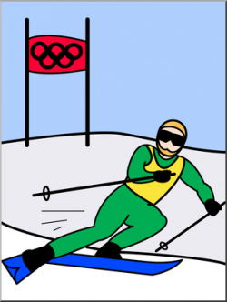 Clip Art: Winter Olympics: Skiing Color I abcteach.com ...