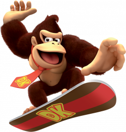 Donkey kong snowboarding from the official artwork set for #Mario ...