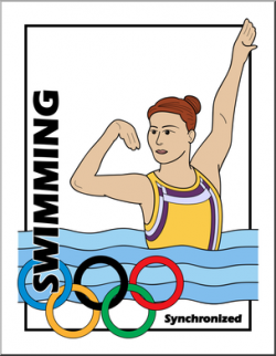 Clip Art: Summer Olympics Event Illustrations: Synchronized ...