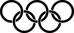 Olympic Rings Black clip art | Bookmarks | Clip art, Black ...