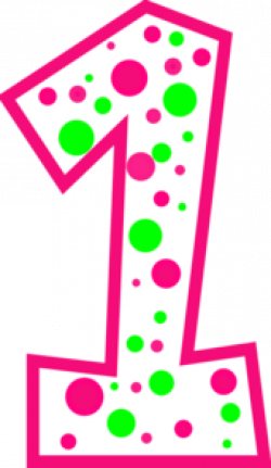 Pink Number One Clipart