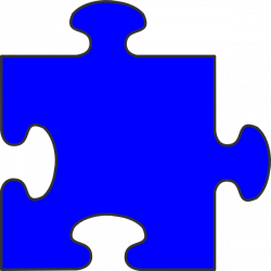 Blue Border Puzzle Piece Top-blue Fill Clip Art at Clker.com ...