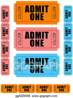 Stock Illustration - Admit one tickets 1. Clipart ...