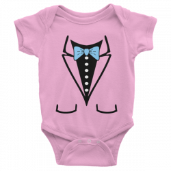 Bow Tie Short Sleeve Baby Onesies - Shirterrific