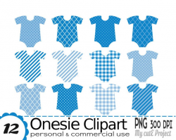 Onesies Clipart - Baby Shower Clip Art - New Baby Clothes - Digital Graphic  Design - Small Commercial Use - baby boy - PNG 300 dpi - CA46
