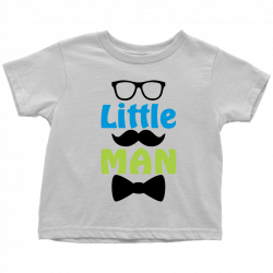 Little Man Infant Bodysuit - Turquoise, Lime, & Black | Chic Baby Cakes