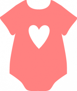 Peach Heart Onesie | Clip Art-Baby | Onesies, Baby, Baby shawer