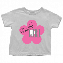 Daddy's Girl Infant Bodysuit or T-shirt - Pink & Gray | Chic Baby Cakes