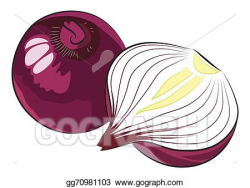 Stock Illustration - Red onion. Clipart Drawing gg70981103 - GoGraph