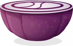 Clipart - Half a red onion