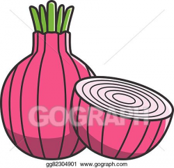 Vector Art - Red onion. Clipart Drawing gg82304901 - GoGraph