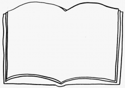 Lovely Of Open Book Clipart Black And White - Letter Master