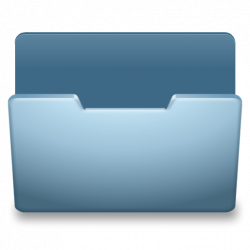 Ocean Blue Open Icon - Classy Folder 2 Icons - SoftIcons.com