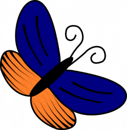 Blue And Orange Butterfly Clip Art at Clker.com - vector clip art ...