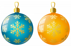 Orange Clipart Christmas Ornaments Min
