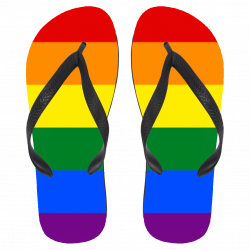 Rainbow Pride Flip Flops
