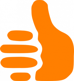 Orange Thumbs Up Clip Art at Clker.com - vector clip art online ...