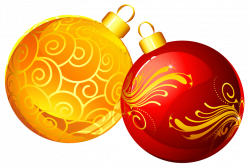 Christmas Yellow Red Ornaments PNG Clipart | Gallery Yopriceville ...
